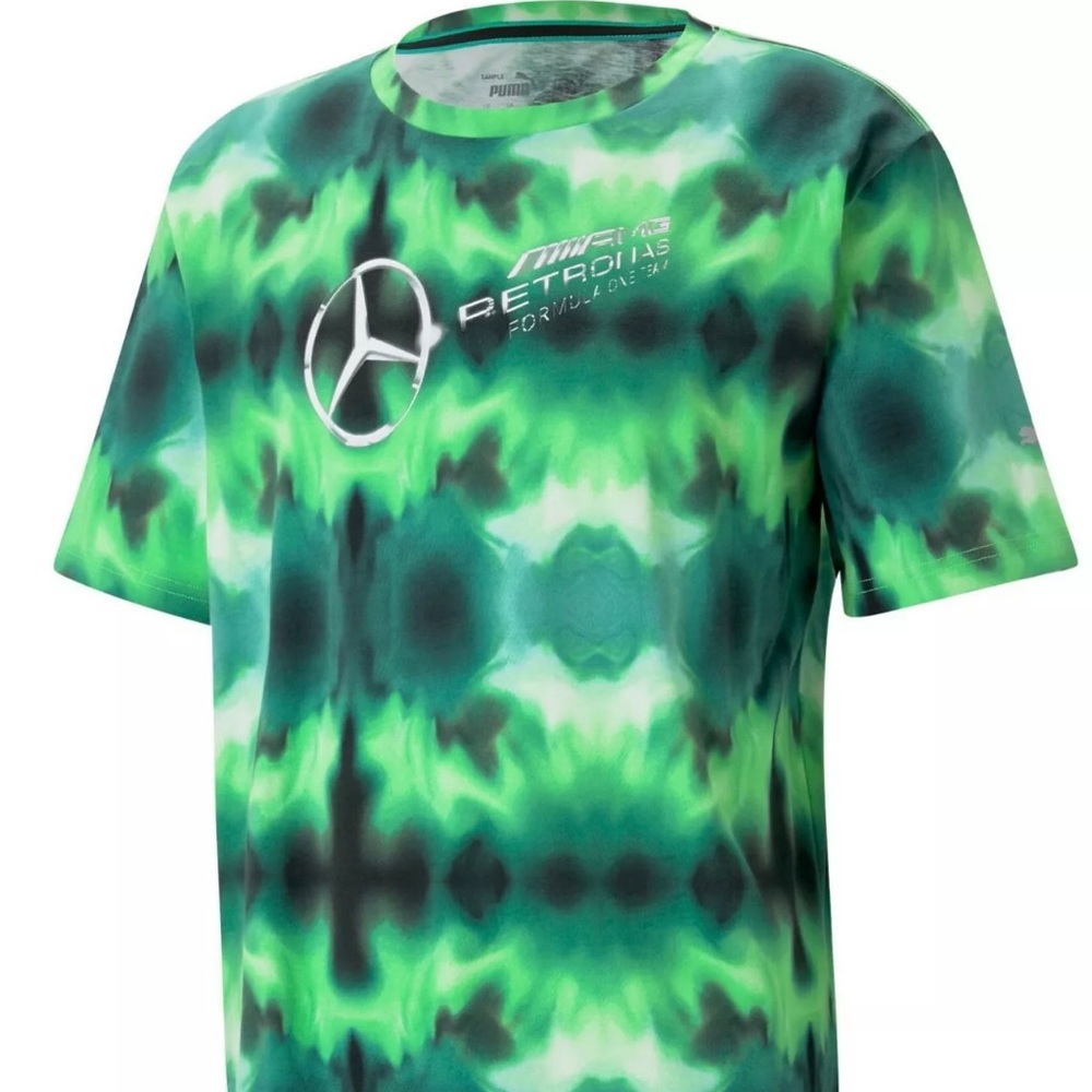 Men's Puma Mercedes AMG Formula One (F1) Tie Dye Shirt